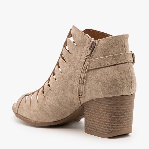 Boho Criss Cross Cut-Out Booties - Picture 5 of 6